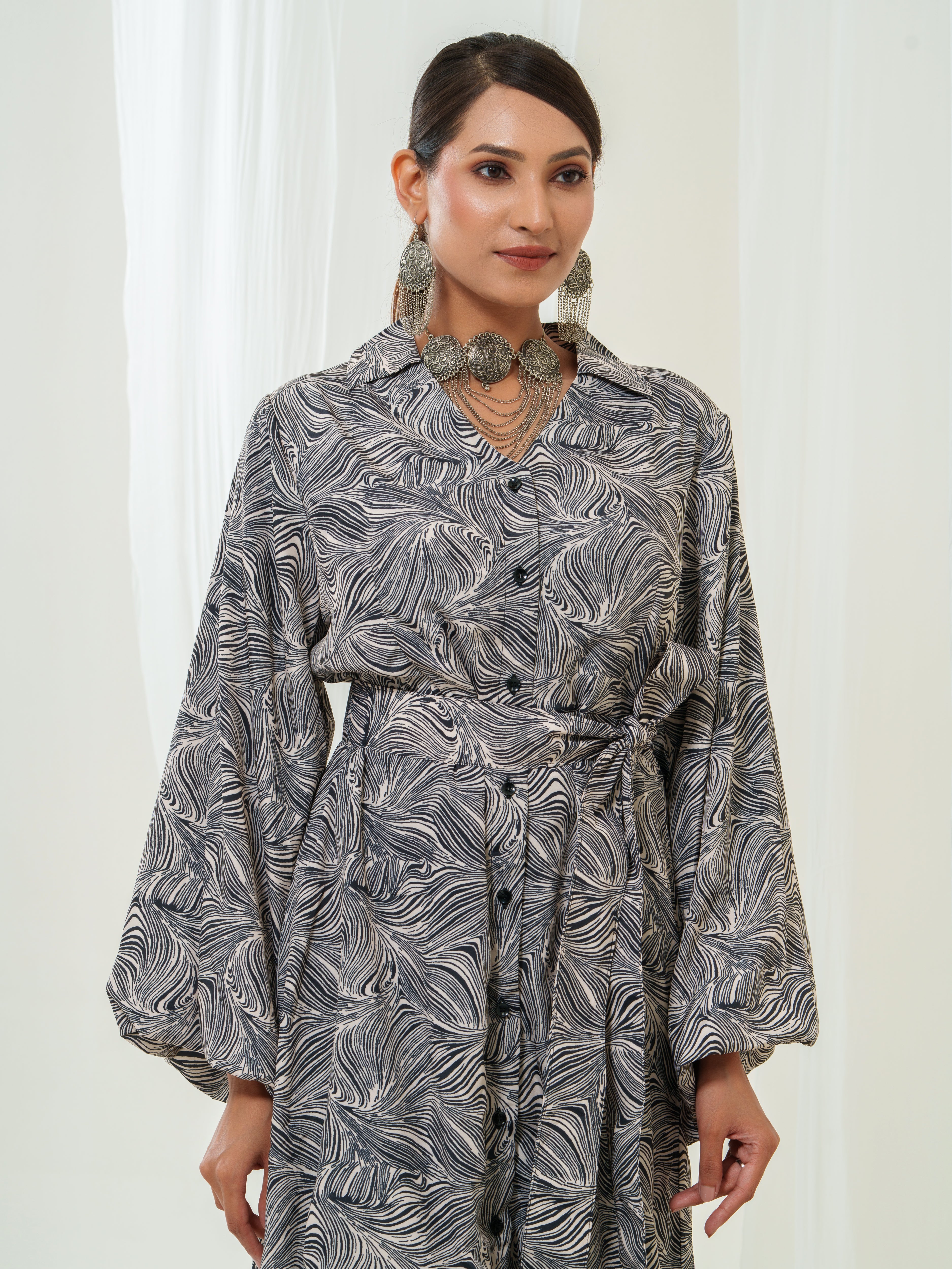 Mystic Waves Tiered Dress